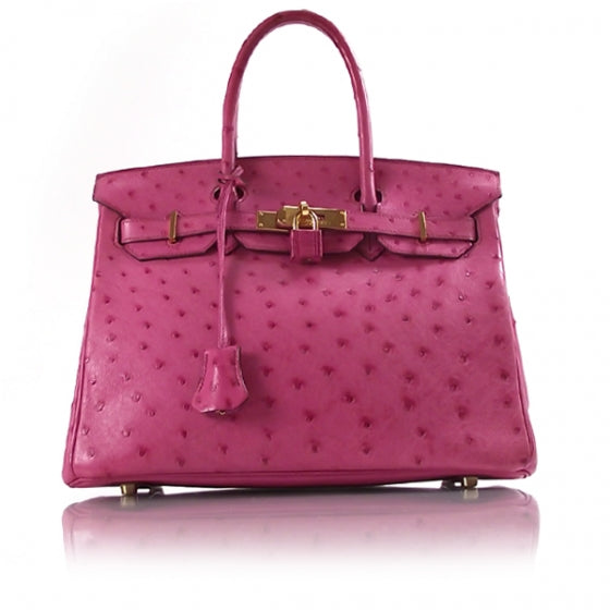 Ostrich Birkin 30 Fuchsia