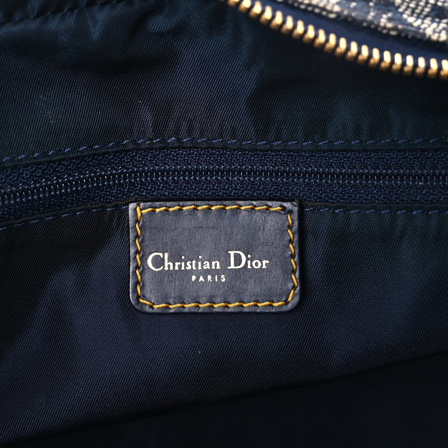 Monogram Mini Saddle Bowler Navy Blue