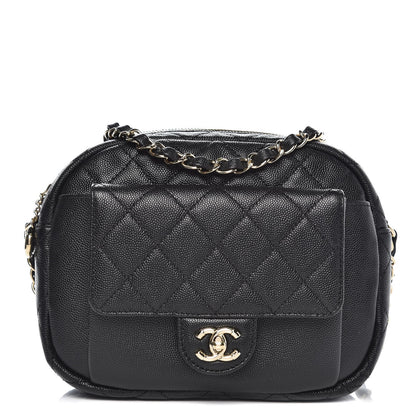 Chanel Caviar Quilted CC Day Camera Case Black 1 of 8