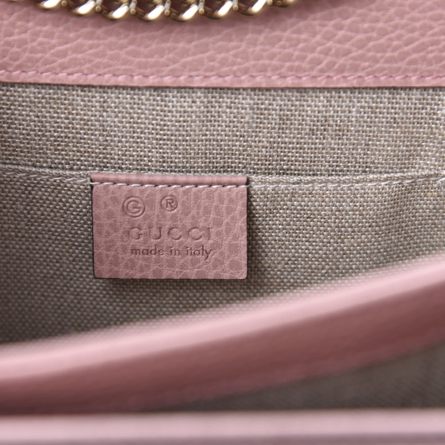 Dollar Calfskin Small Interlocking G Shoulder Bag Soft Pink