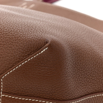 Hermes Taurillon Clemence Double Sens 36 Reversible Tote Marron Tosca 17 of 20