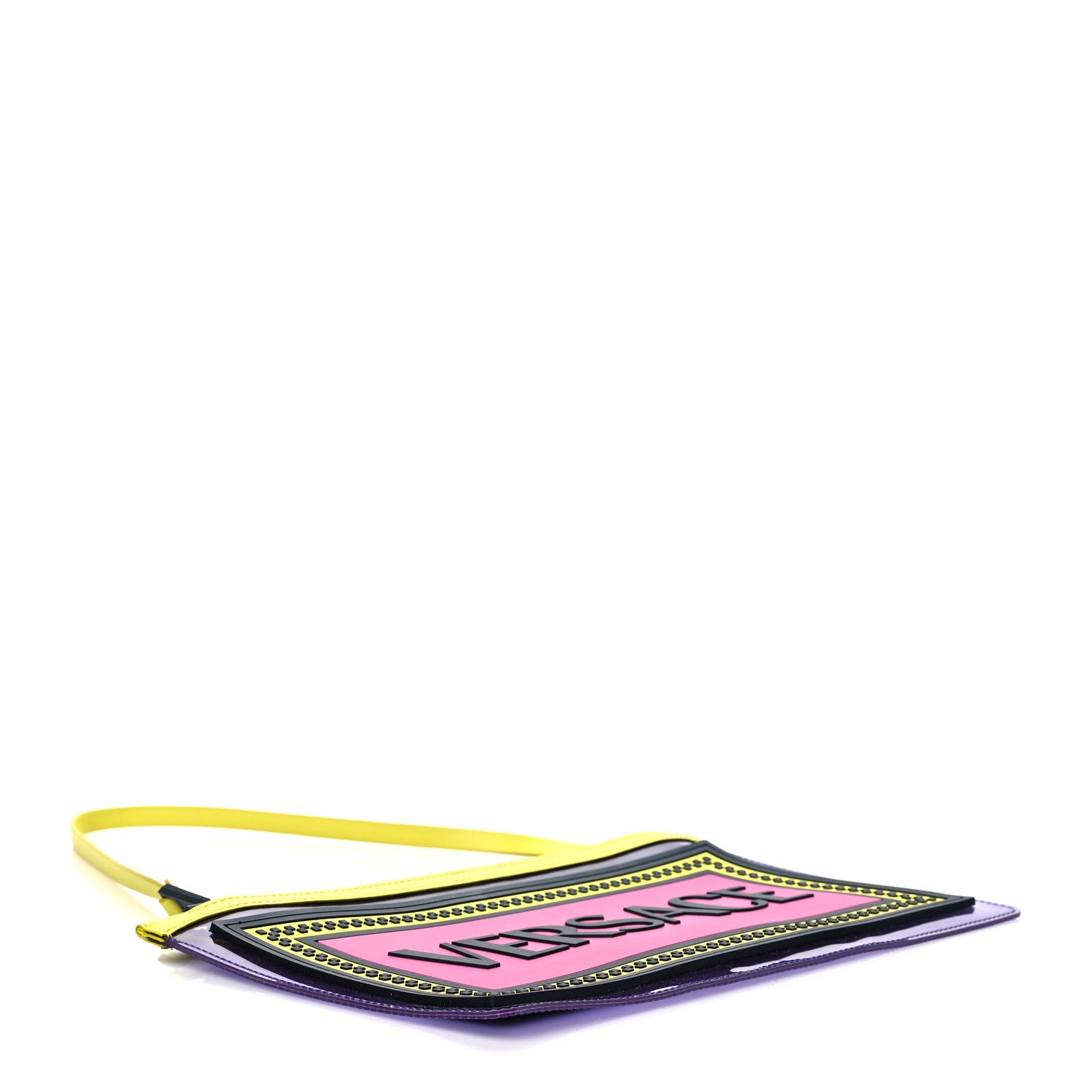 Versace Vinyl Rubber Calfskin 90s Logo Pouch Multicolor 3 of 8