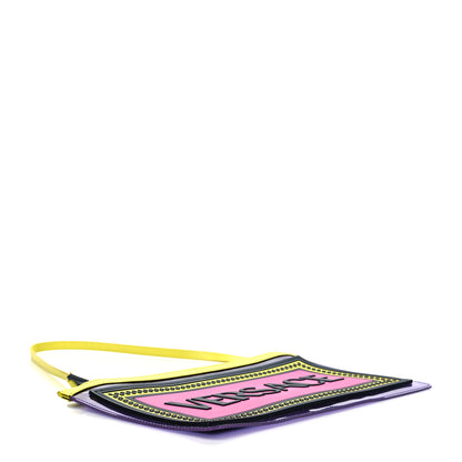 Versace Vinyl Rubber Calfskin 90s Logo Pouch Multicolor 3 of 8