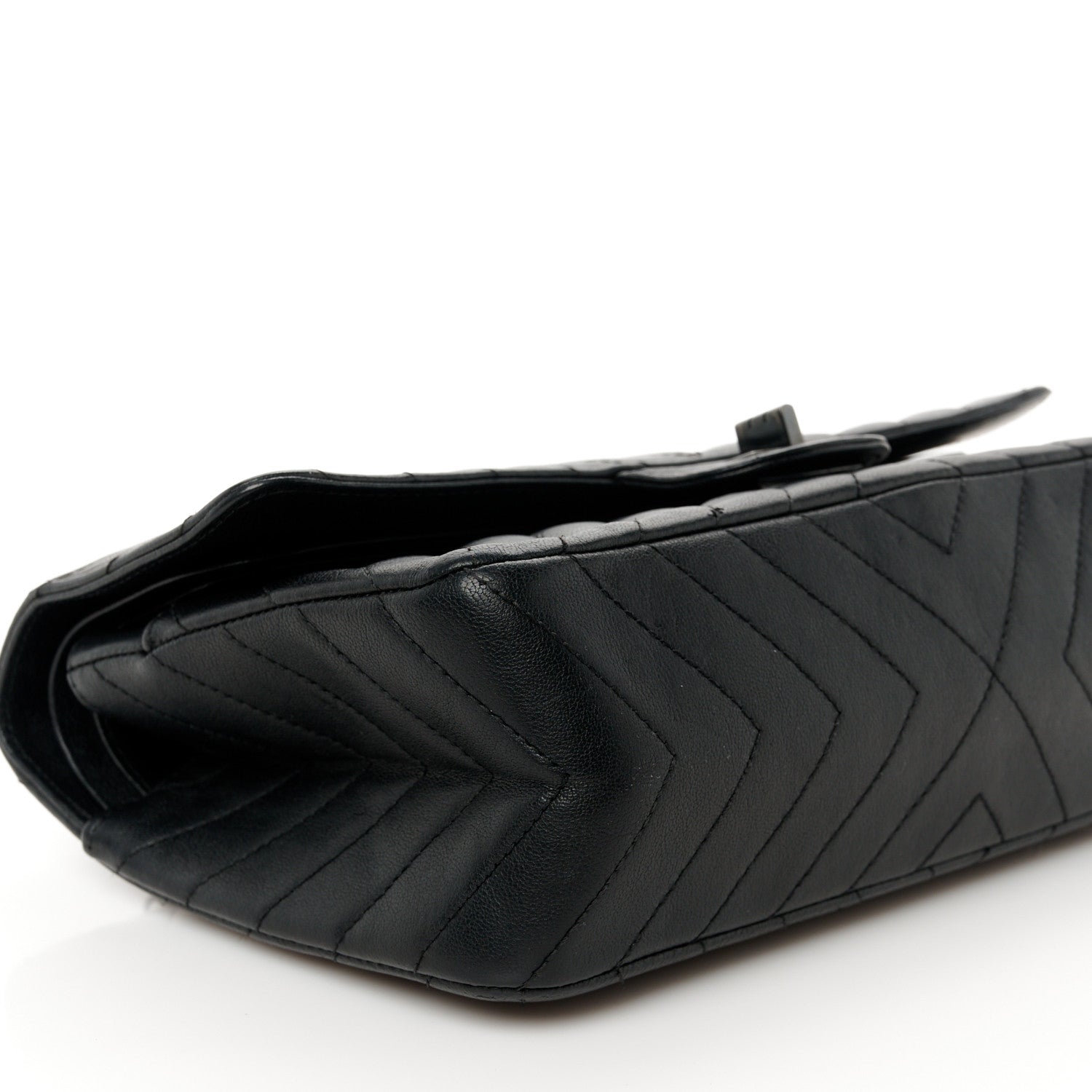 Chanel Sheepskin Chevron Quilted 2.55 Reissue 225 Double Flap So Black 9 of 10