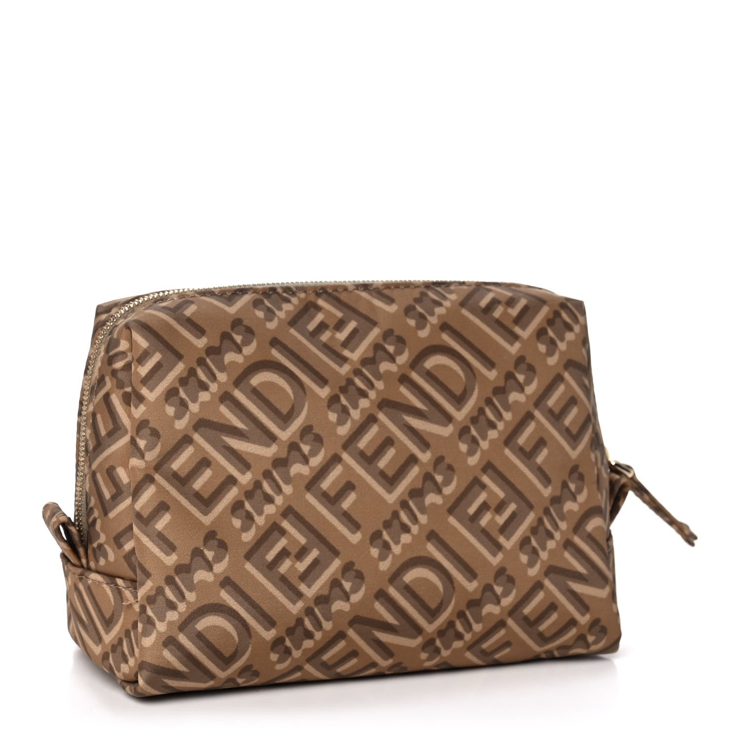 Fendi X SKIMS Nylon Small Trapezoid Beauty Pouch Sand 3 of 10