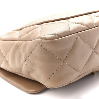 Chanel Lambskin Quilted Large CC Funky Town Flap Beige 10 of 12