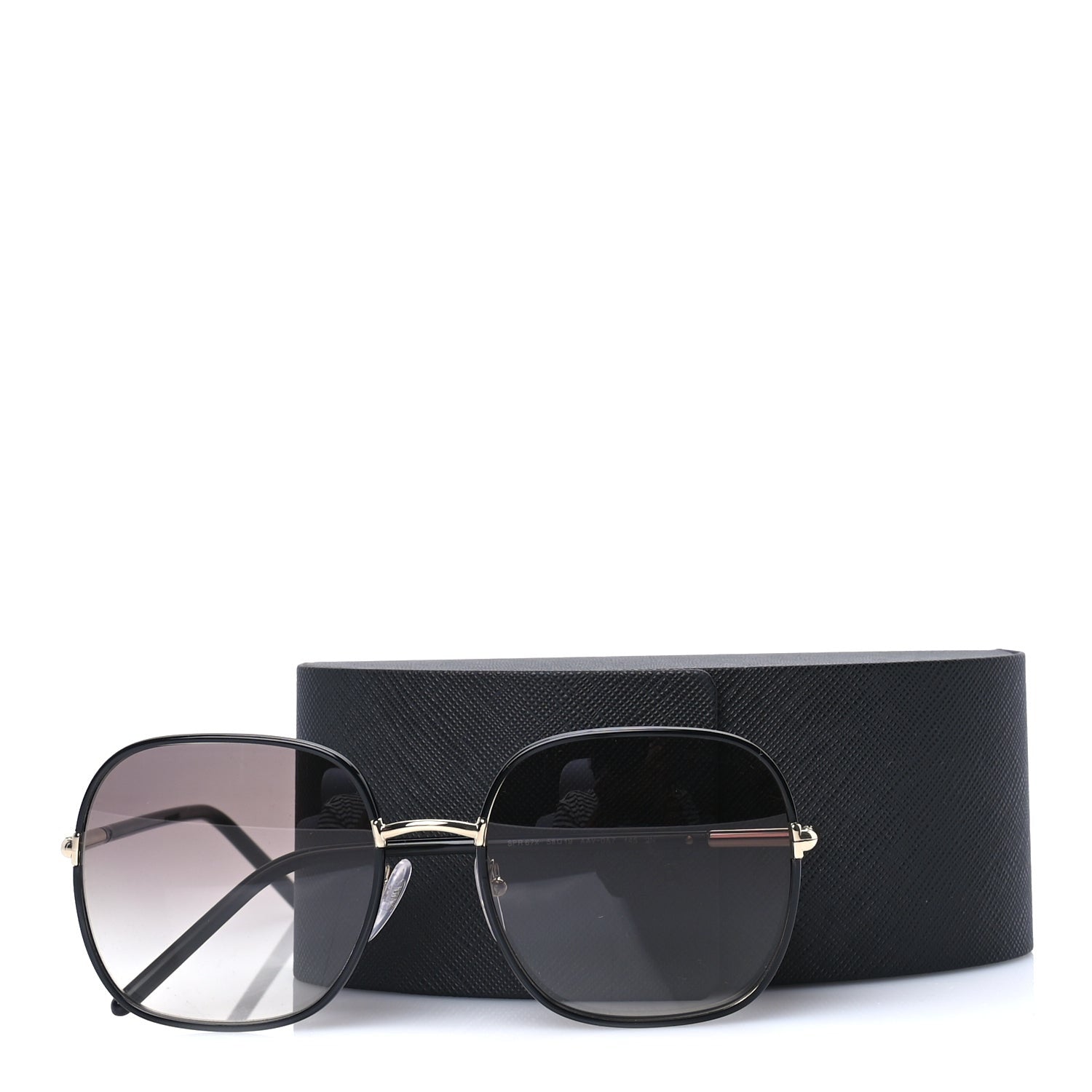 Prada Acetate Round Sunglasses SPR67X  Black 7 of 7