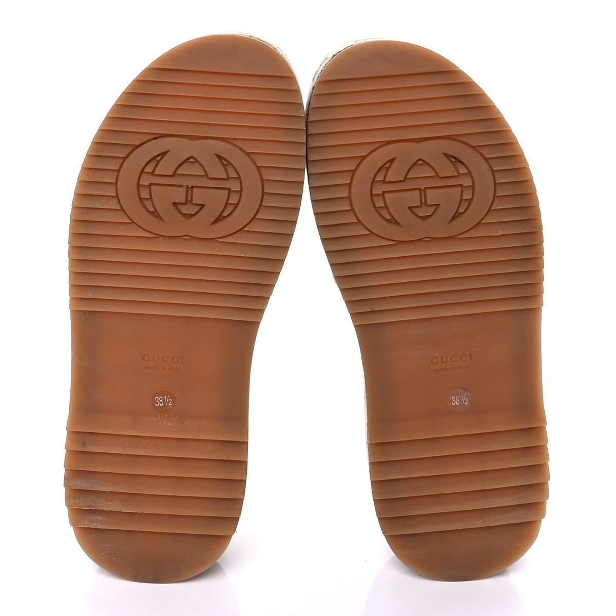 Monogram Maxi GG Angelina Platform 55mm Slide Sandals 38.5 Camel Ebony