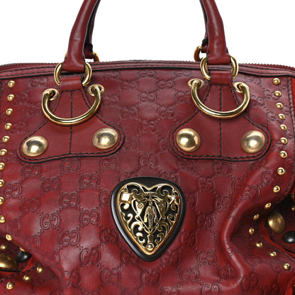 Gucci Calfskin Large Babouska Studded Boston Red 6 of 7