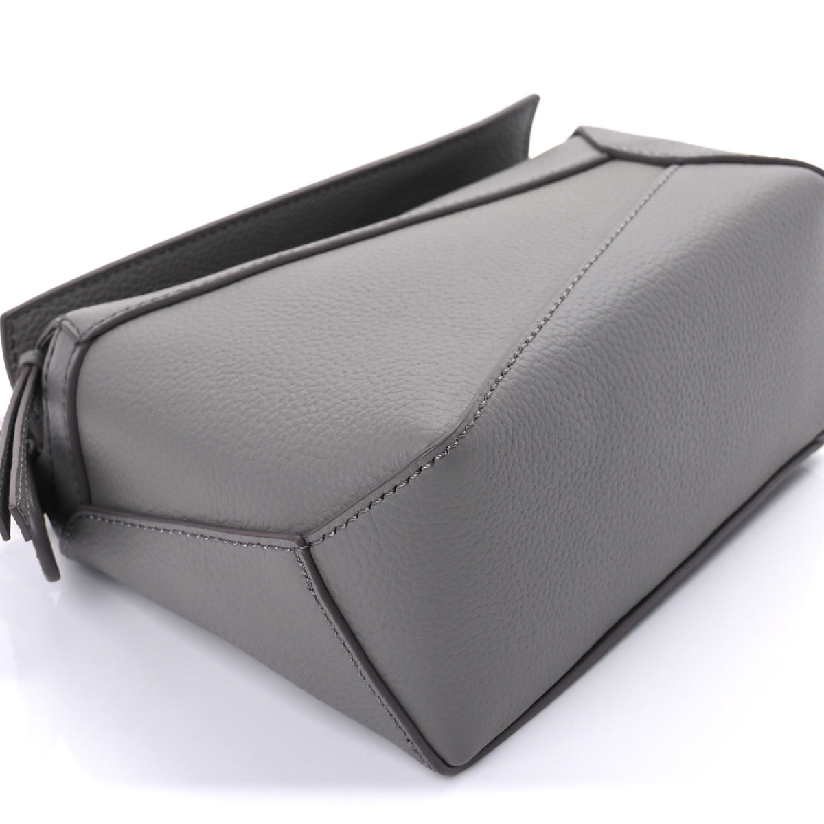 Loewe Soft Grained Calfskin Mini Puzzle Edge Bag Pearl Grey 7 of 8