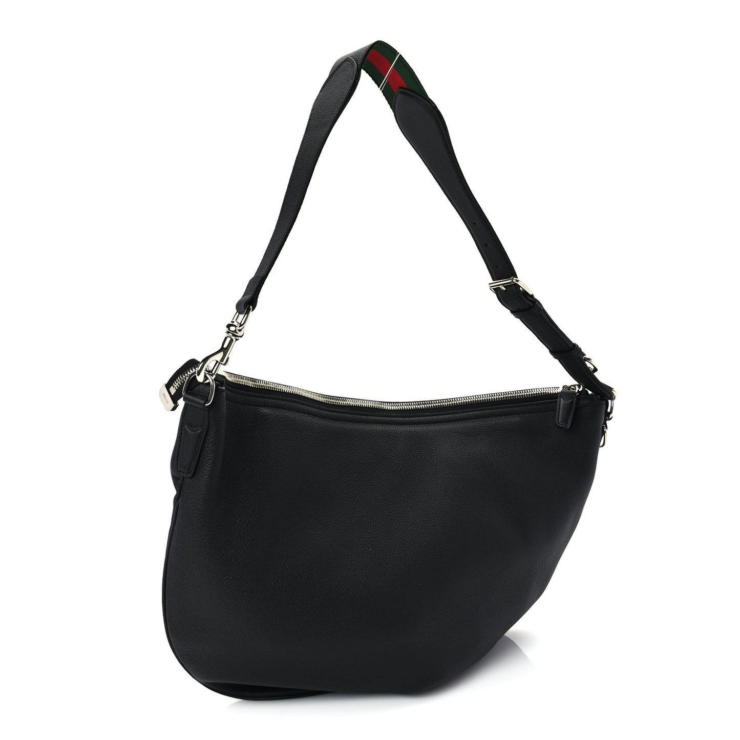 Grained Calfskin Large B Shoulder Bag Black