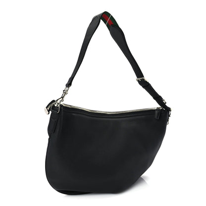 Gucci Grained Calfskin Large B Shoulder Bag Black 2 of 8