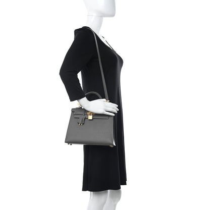 Hermes Epsom Kelly Sellier 25 Gris Meyer 2 of 10