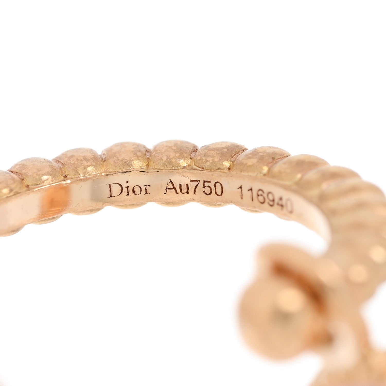 Christian Dior 18K Rose Gold Diamond Pink Opal Rose Des Vents Drop Earrings 4 of 4