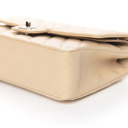 Chanel Caviar Quilted Medium Double Flap Beige Clair 9 of 11