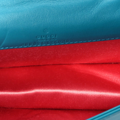 Gucci Velvet Matelasse GG Marmont Mini Bag Pavone Cyan 4 of 8