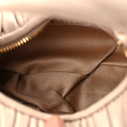 Miu Miu Nappa Matelasse Mini Wander Hobo Cipria 4 of 8