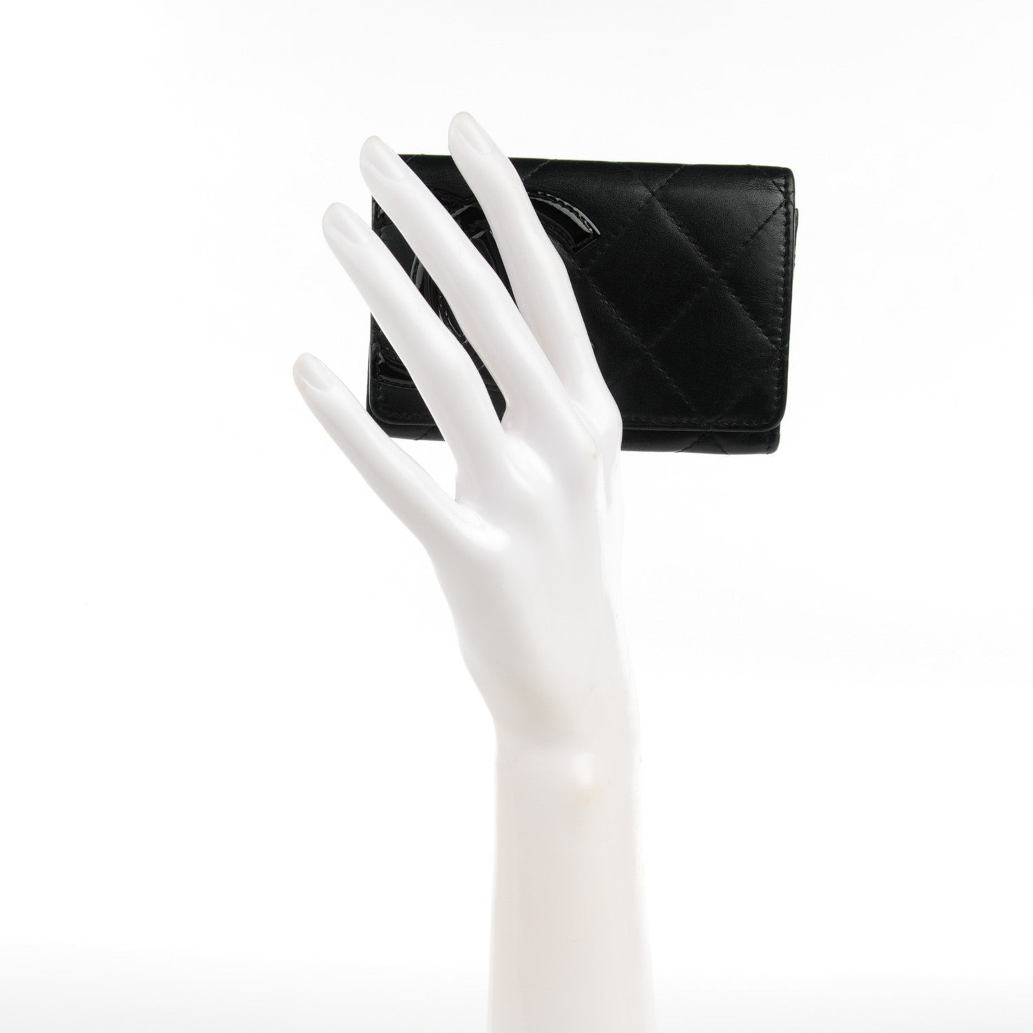 Chanel Calfskin Quilted Cambon Business Card Holder Black 2 of 8