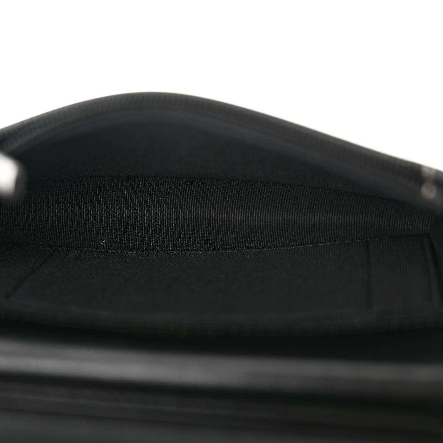 Caviar Chevron Quilted Mini Boy Wallet On Chain WOC Black