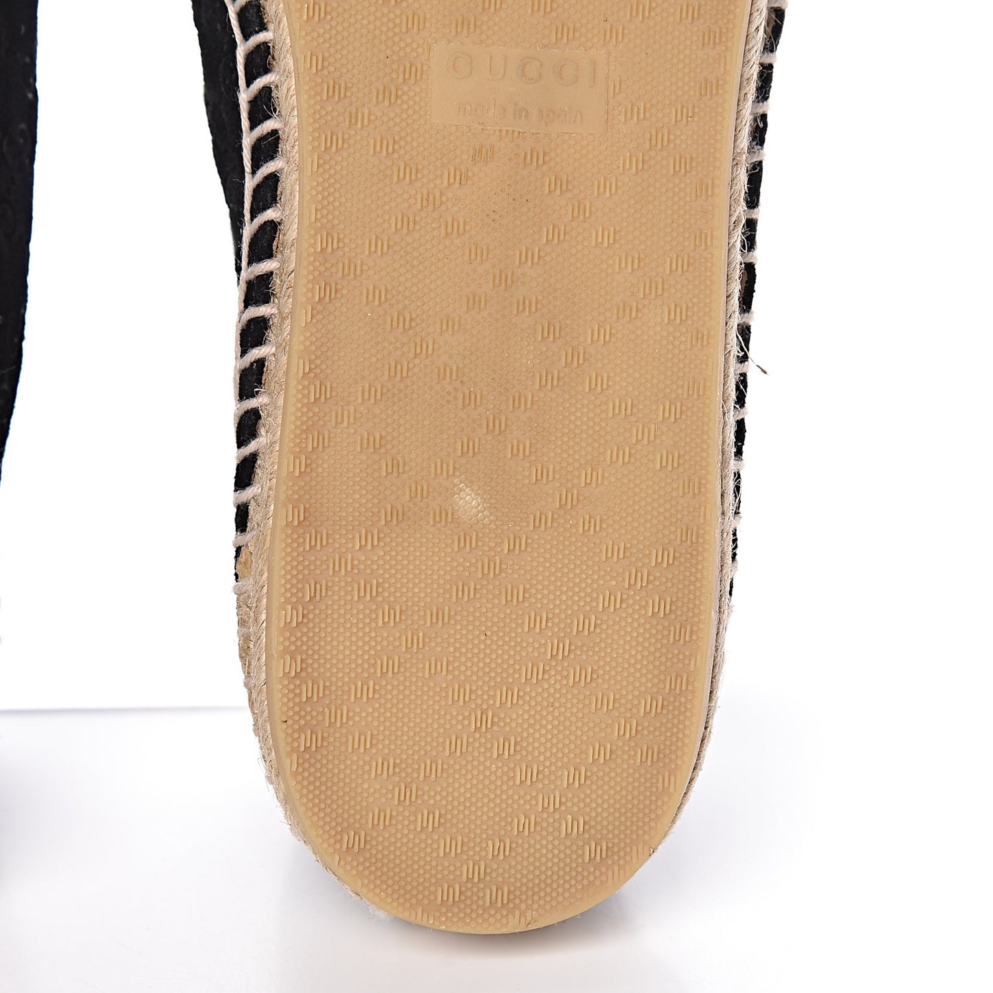 Suede Microguccissima Espadrilles 38.5 Black