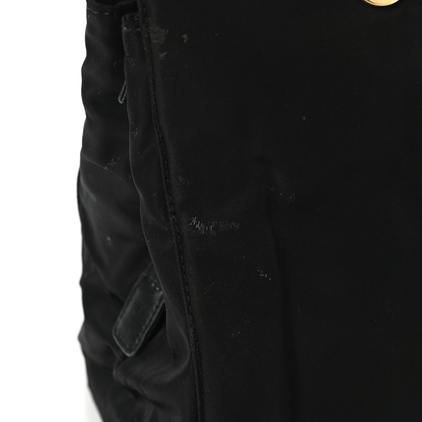 Nylon Tessuto Acciaio Chain Shoulder Bag Black