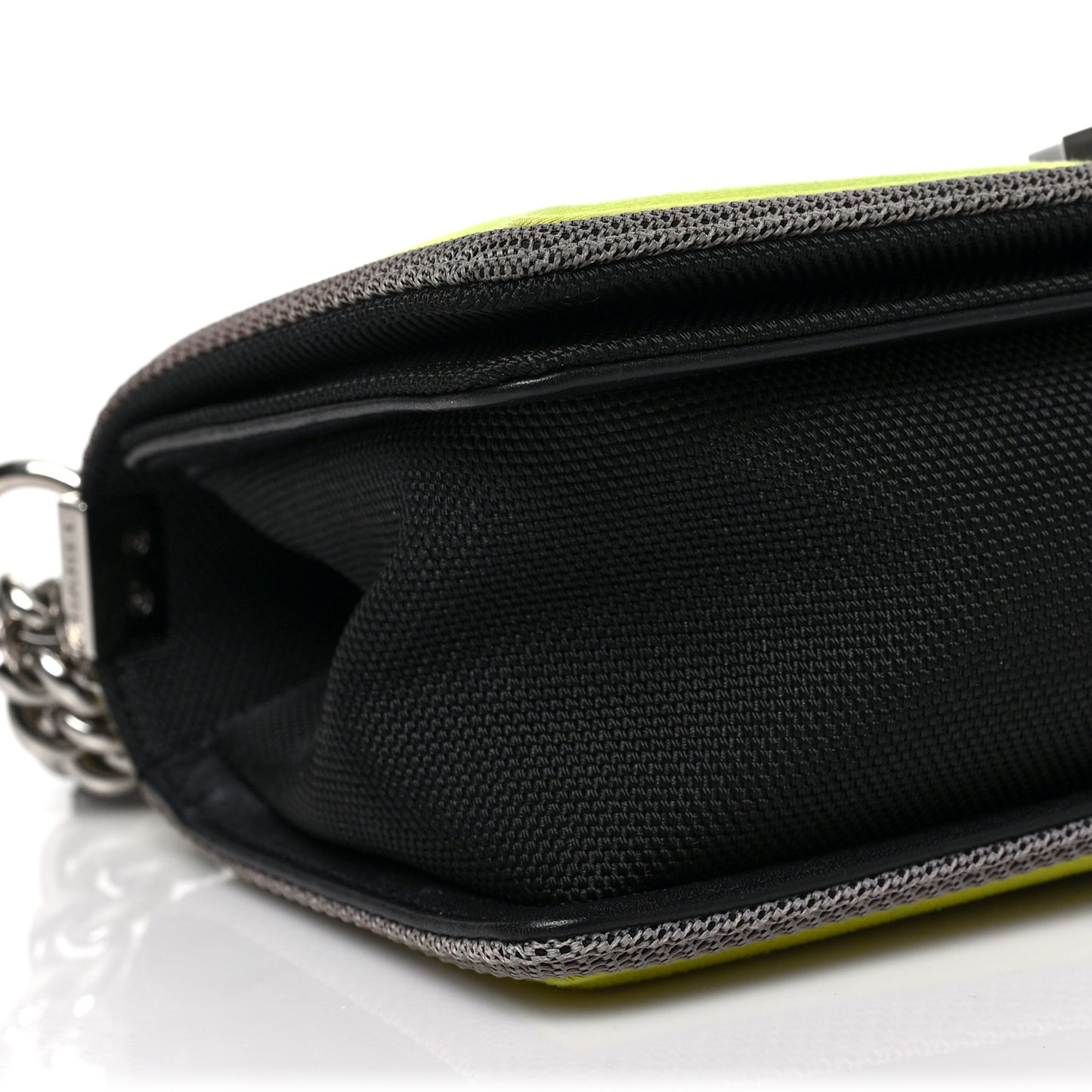 Canvas Quilted Medium Fluo Boy Flap Black Grey Yellow