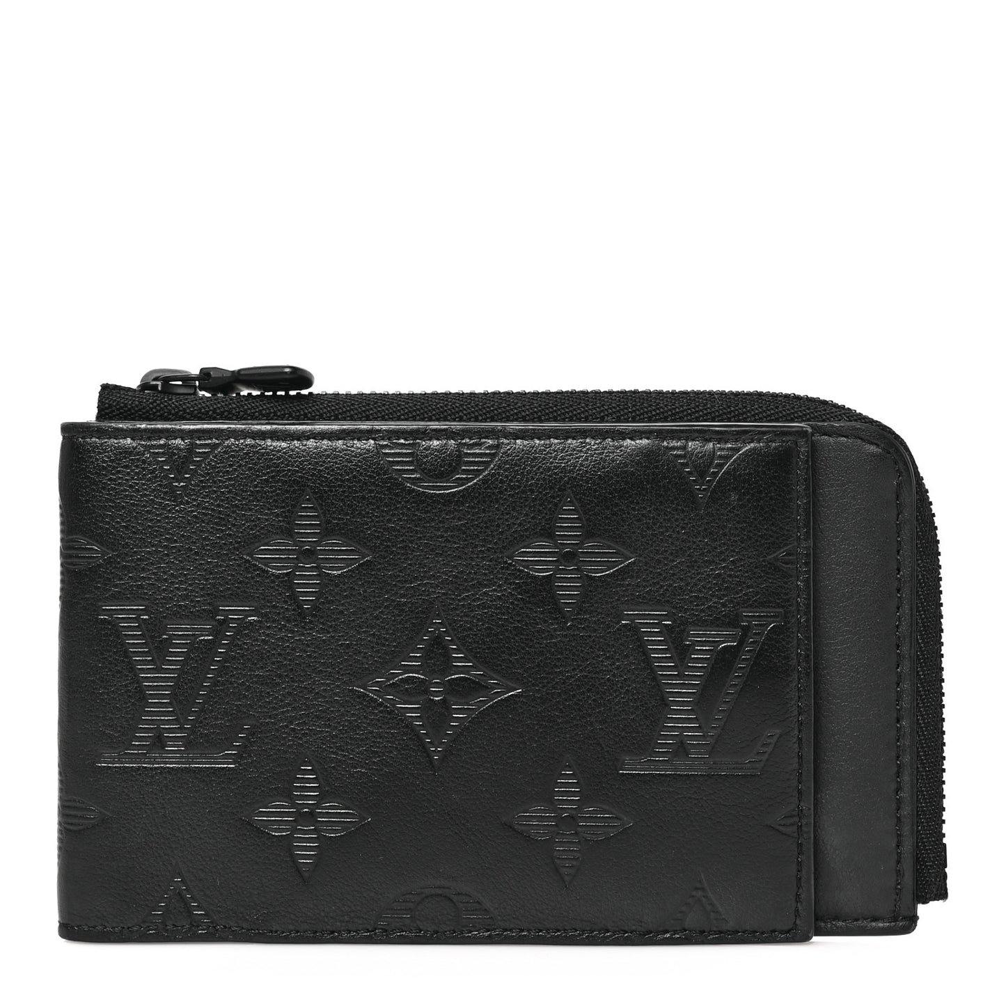 Calfskin Monogram Shadow Hybrid Wallet Black
