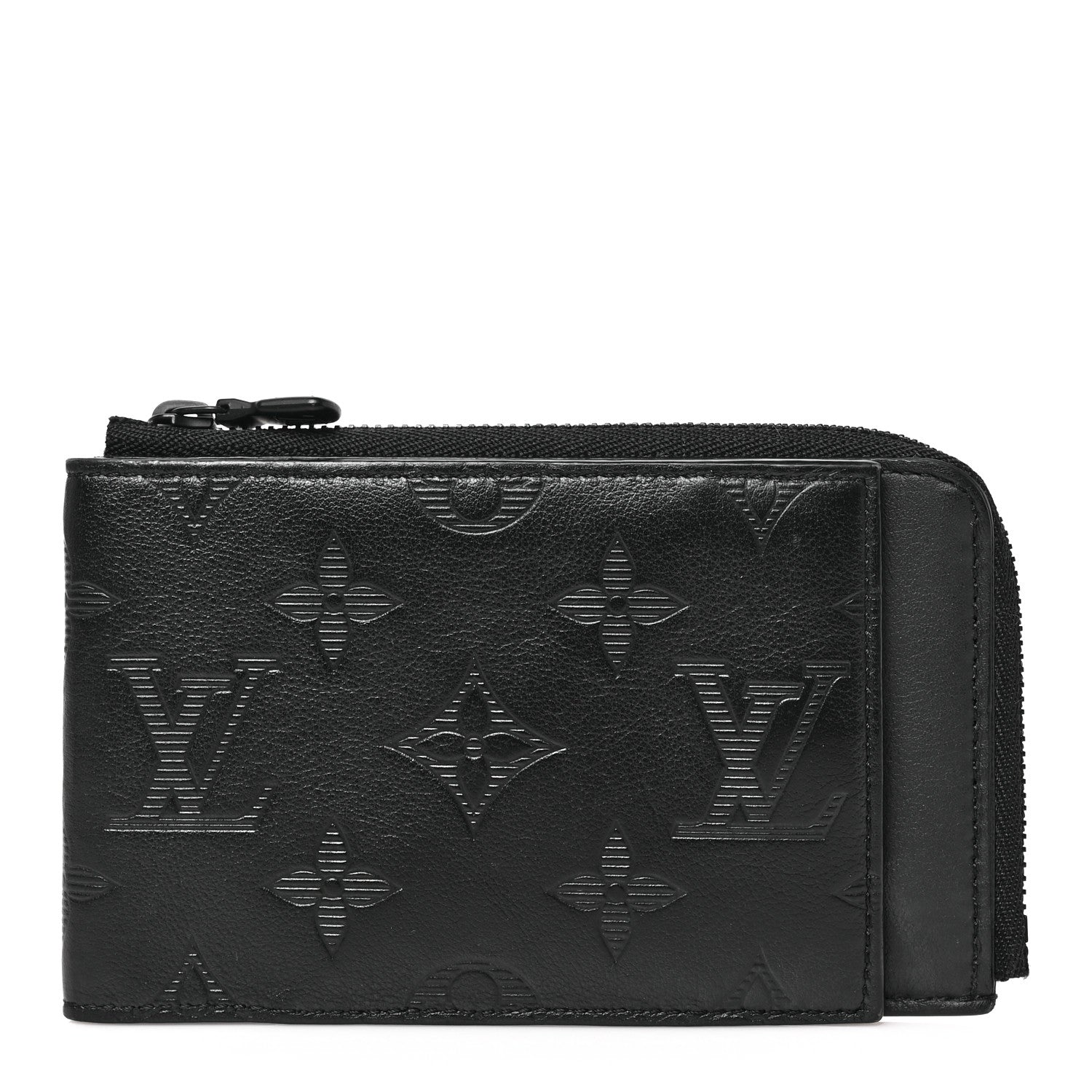 Louis Vuitton Calfskin Monogram Shadow Hybrid Wallet Black 1 of 6