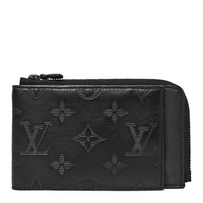 Louis Vuitton Calfskin Monogram Shadow Hybrid Wallet Black 1 of 6