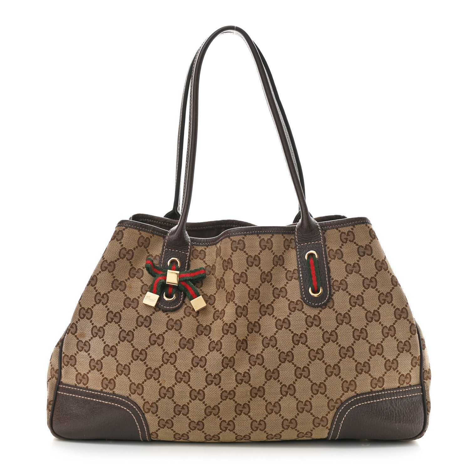 Gucci Monogram Medium Princy Tote Dark Brown 1 of 14