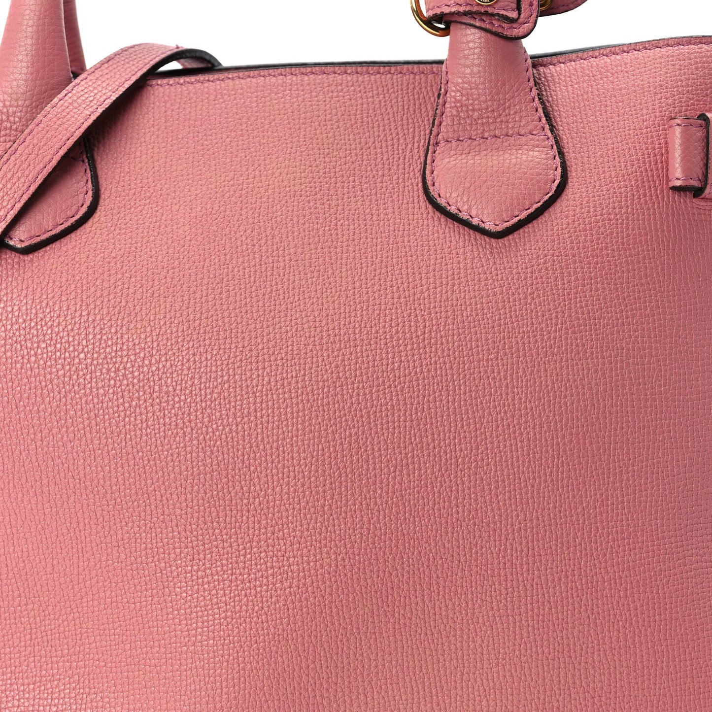 Grainy Calfskin House Check Medium Banner Tote  Mauve Pink