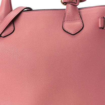 Burberry Grainy Calfskin House Check Medium Banner Tote  Mauve Pink 6 of 8