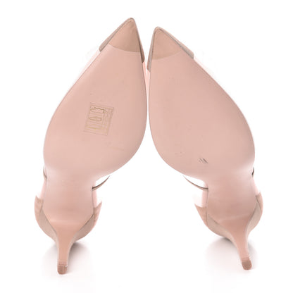 Chanel Mesh Grosgrain Camellia Pumps 38.5 Pink Beige 5 of 8