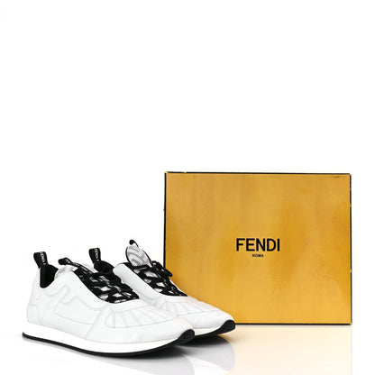 Fendi Nylon FFreedom Sneakers 41 White 9 of 9