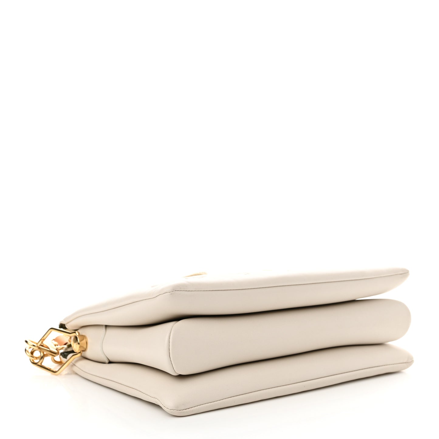 Lambskin Embossed Monogram Coussin PM Beige Cream