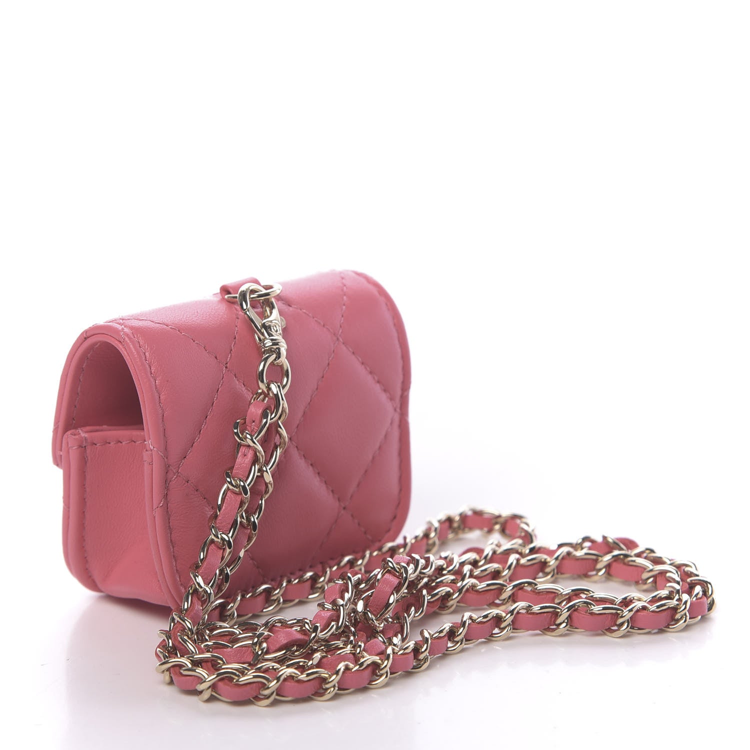 Chanel Lambskin Quilted Airpods Pro Case Coral 4 of 9