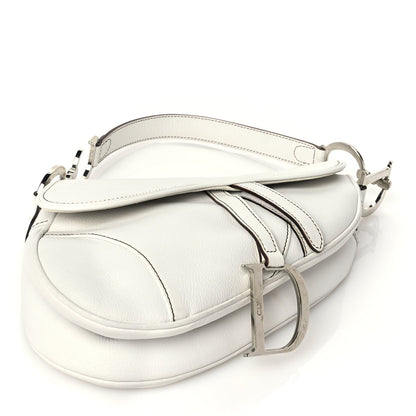 Christian Dior Calfskin Saddle Bag White 3 of 8