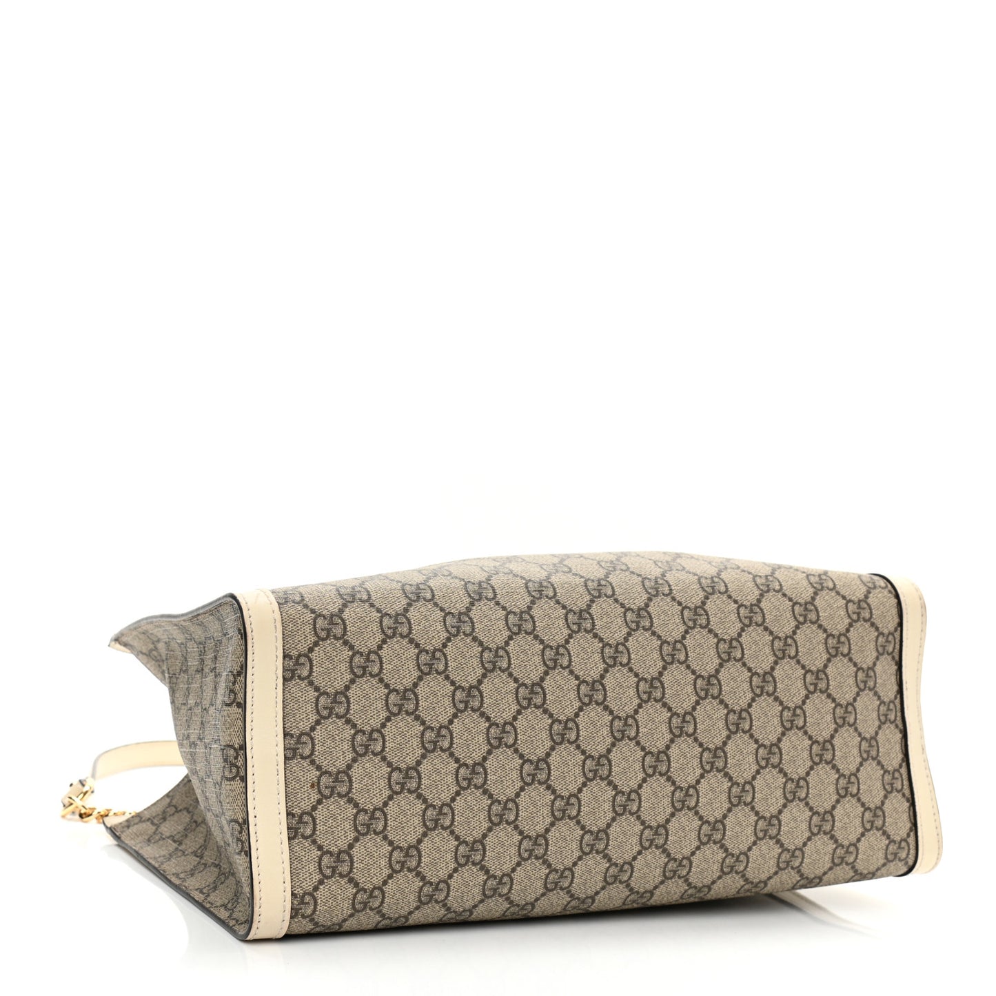 GG Supreme Monogram Medium Padlock Tote White