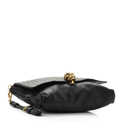 Alexander McQueen Calfskin Studded Skull Bag Black 4 of 11