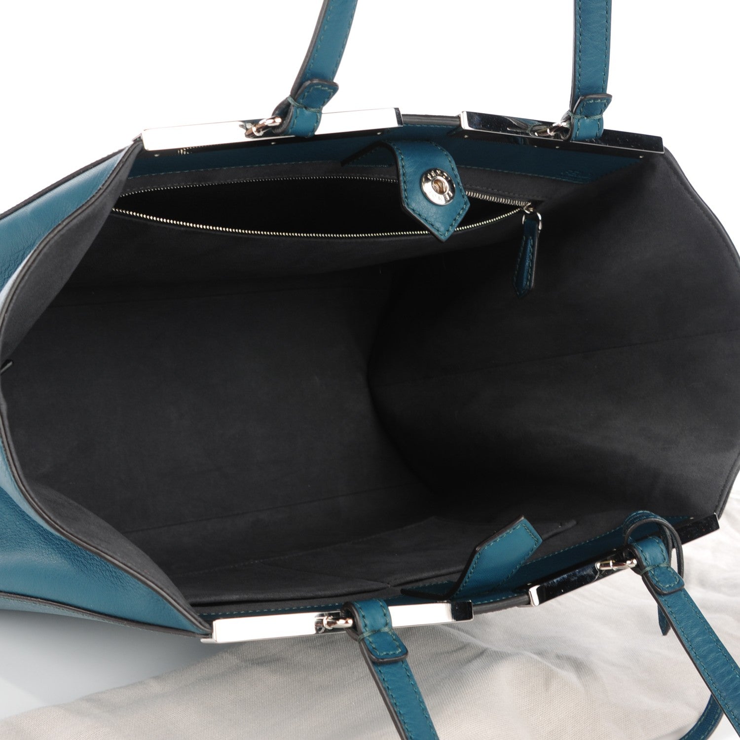 Fendi VItello Elite Flamingo Large 3Jours Tote Oceano 5 of 8