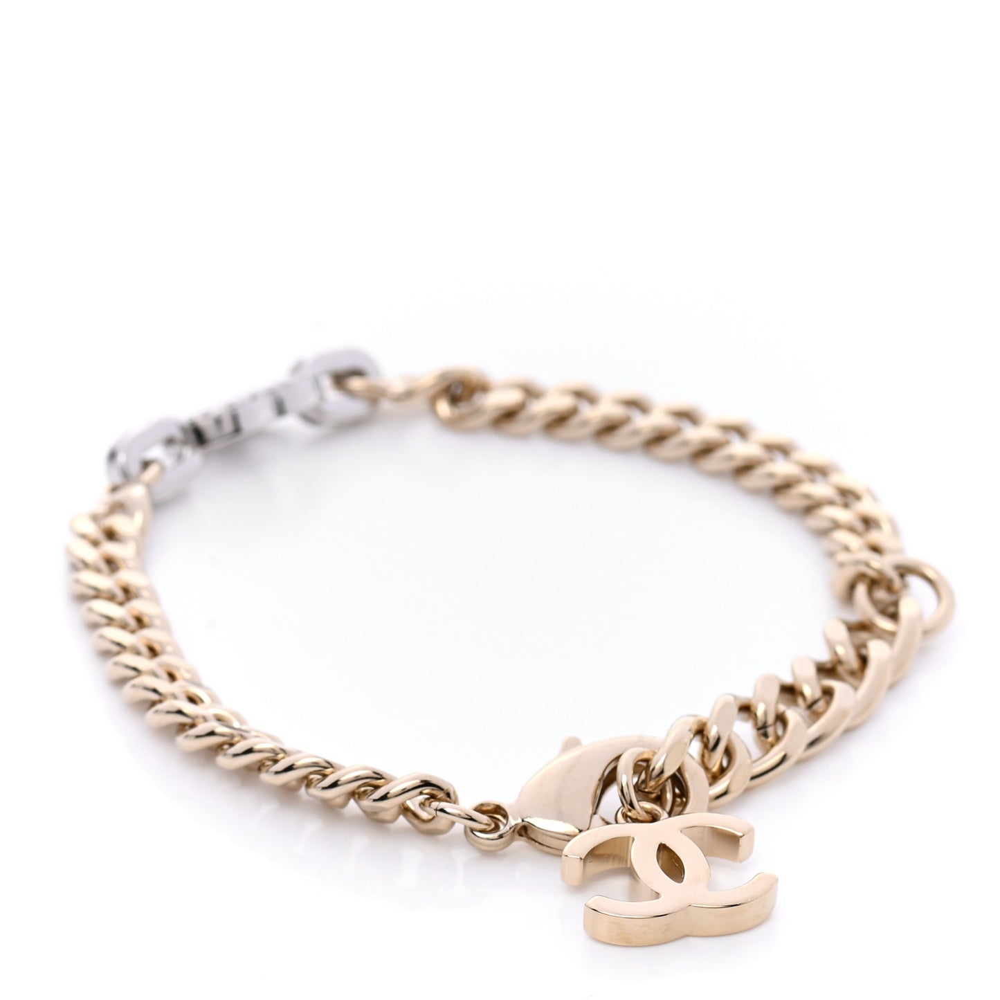 Crystal Chain CC Link Bracelet Gold Silver