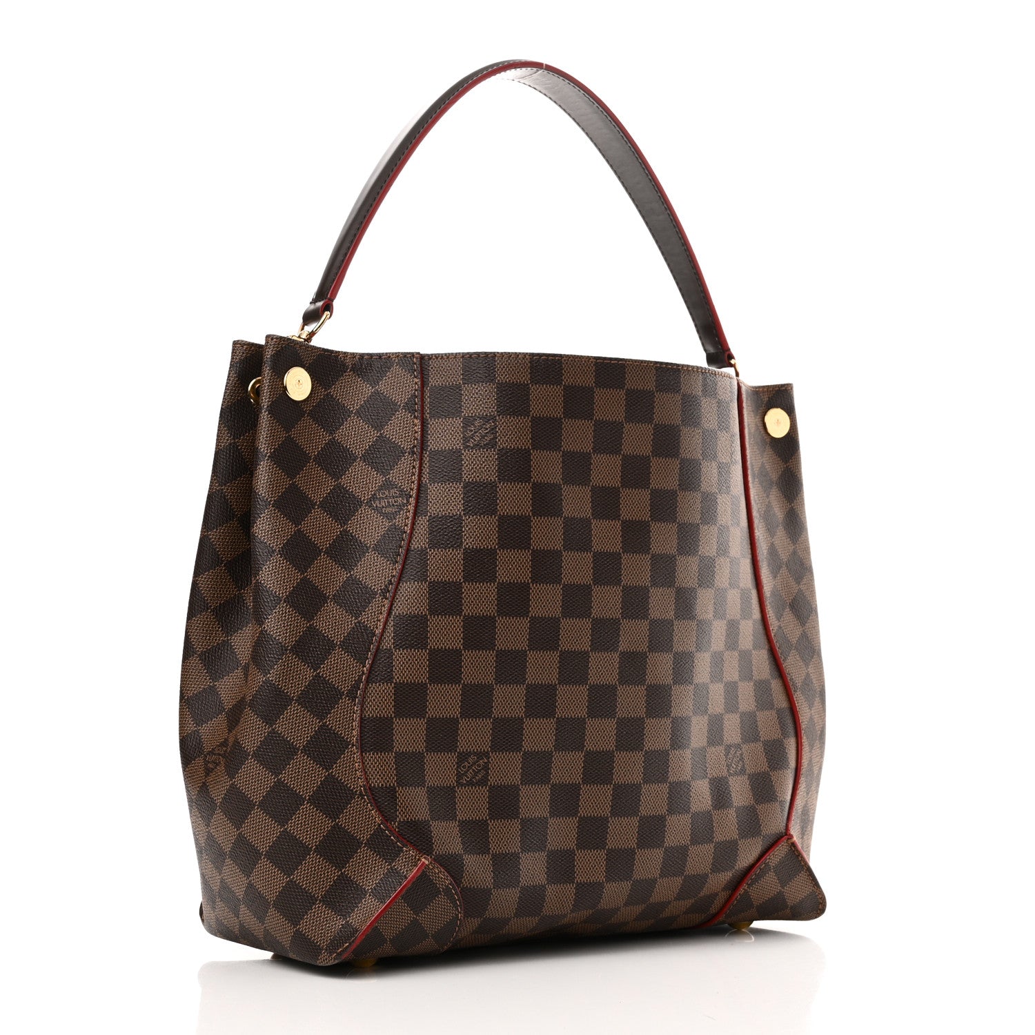Louis Vuitton Damier Ebene Caissa Hobo Cherry 3 of 9
