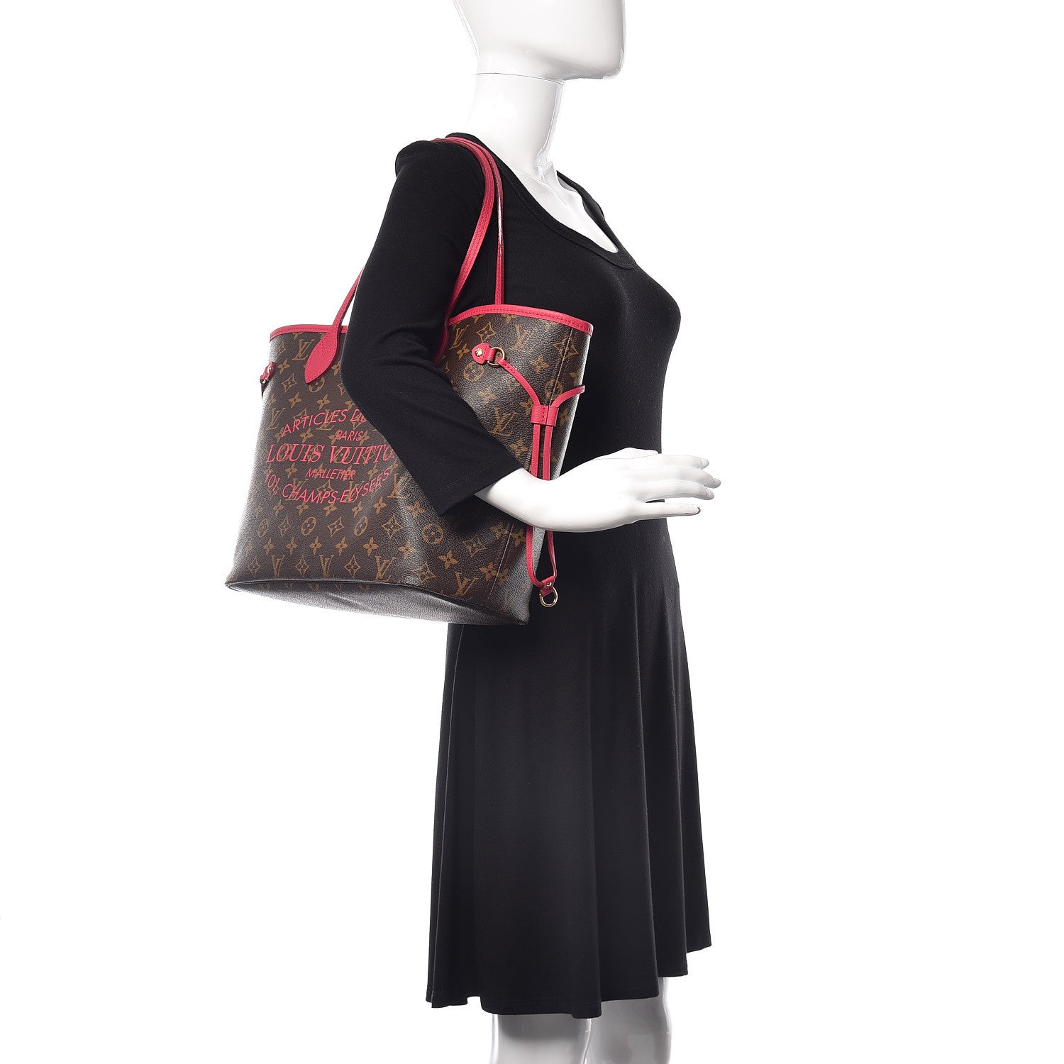 Louis Vuitton Monogram Articles de Voyage Ikat Neverfull MM Rose Indien 2 of 13