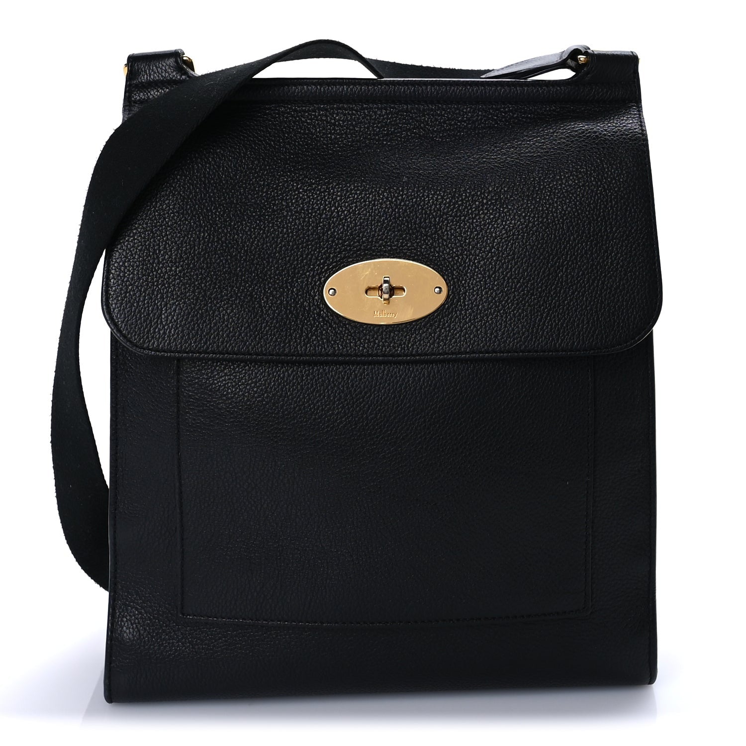Mulberry Natural Grain Calfskin Antony Messenger Crossbody  Black 1 of 7