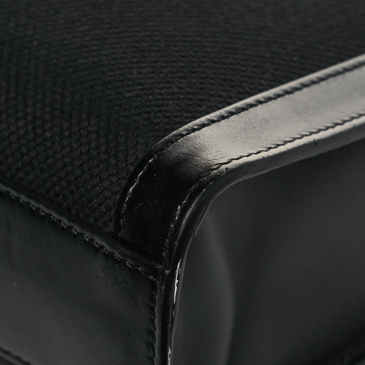 Celine Canvas Calfskin Small Vertical Cabas Black 11 of 13