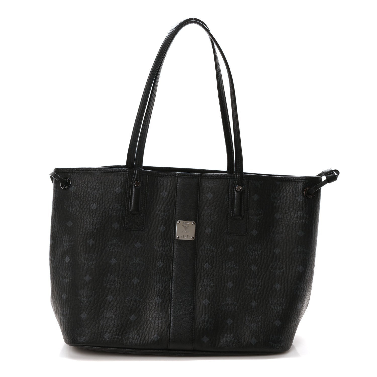 MCM Visetos Large Liz Reversible Shopper Tote Black 1 of 7