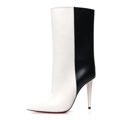 Christian Louboutin Calfskin Astrilarge 100 Booties 36.5 White Black 1 of 6