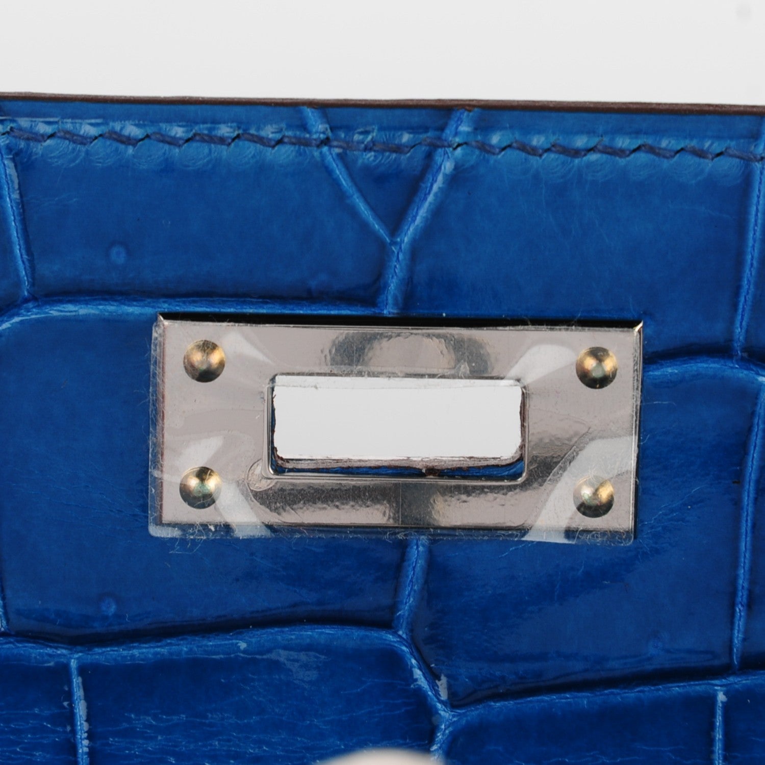 Hermes Shiny Niloticus Crocodile Kelly Cut Pochette Mykonos 19 of 19