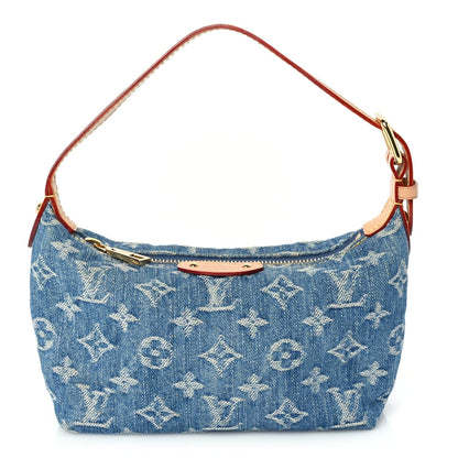Louis Vuitton Monogram Denim Hills Pochette  Blue 1 of 9