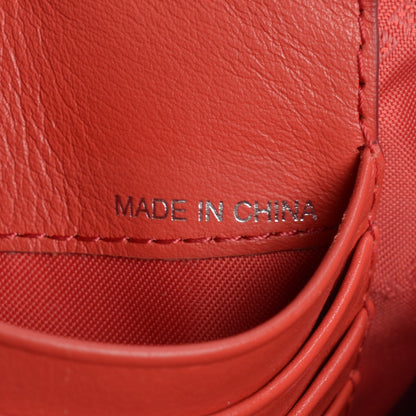 Burberry Haymarket Check Small Peyton Crossbody Clutch Bag Coral Red 9 of 11